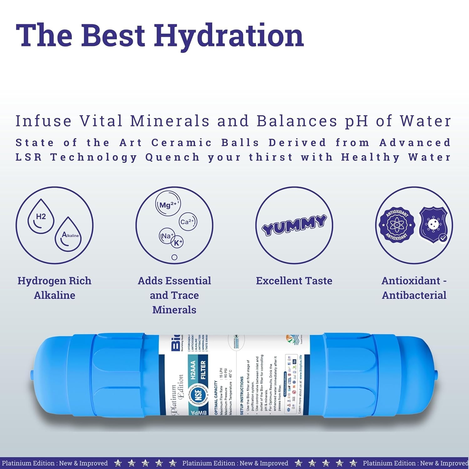 antioxidant alkaline bio mineral cartridge